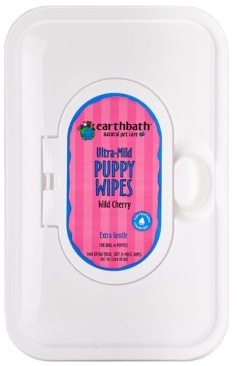 Earthbath Natural Grooming Wipes for Puppies - Cherry